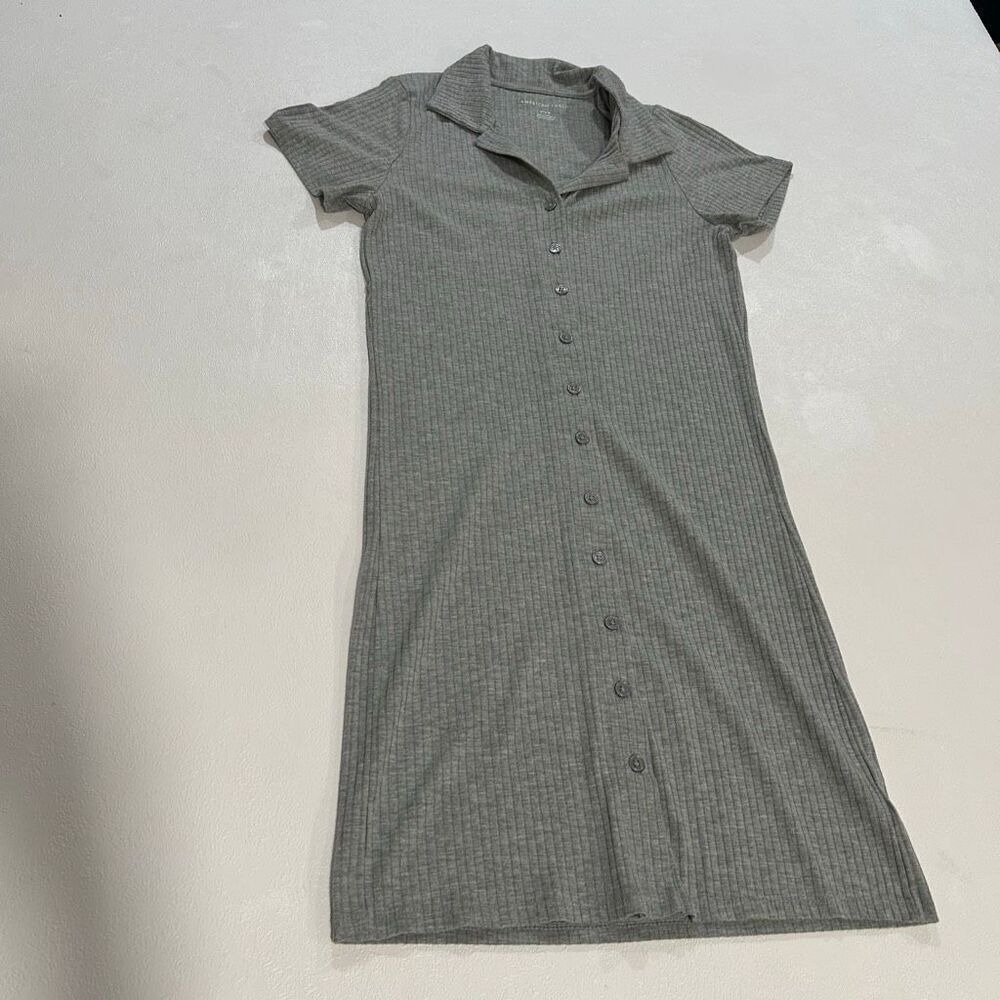 American Eagle Ribbed Button Front Shirt Dress – Medium